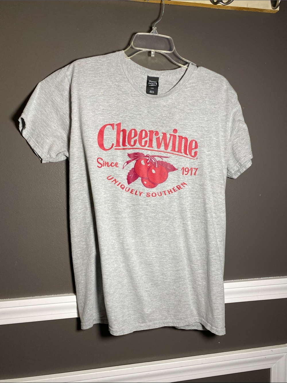 Cheerwine Men's Gray Graphic Tee